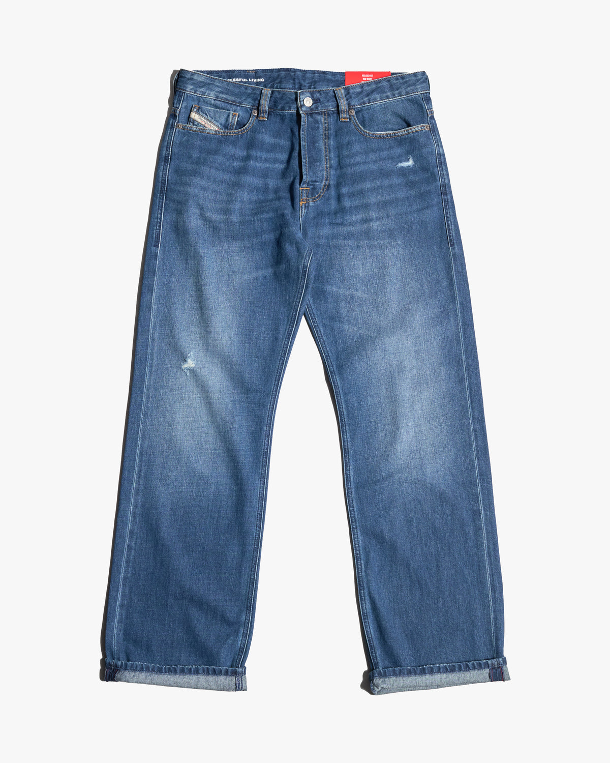 Diesel 1980 D-Eeper Relaxed Fit Mens Jeans - 0HDBE / Mid Blue