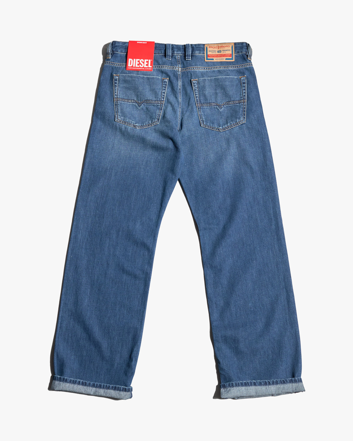 Diesel 1980 D-Eeper Relaxed Fit Mens Jeans - 0HDBE / Mid Blue