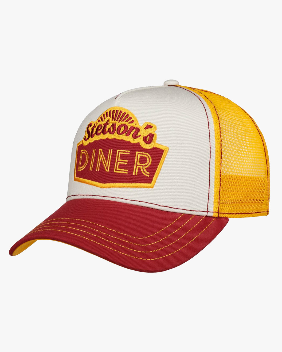 Stetson Stetson's Diner Trucker Cap - Red / White | Stetson Hats | JEANSTORE