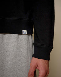 Merz b. Schwanen EASYCREW01 6.5oz Relaxed Fit Sweatshirt - Deep Black