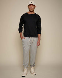 Merz b. Schwanen EASYCREW01 6.5oz Relaxed Fit Sweatshirt - Deep Black