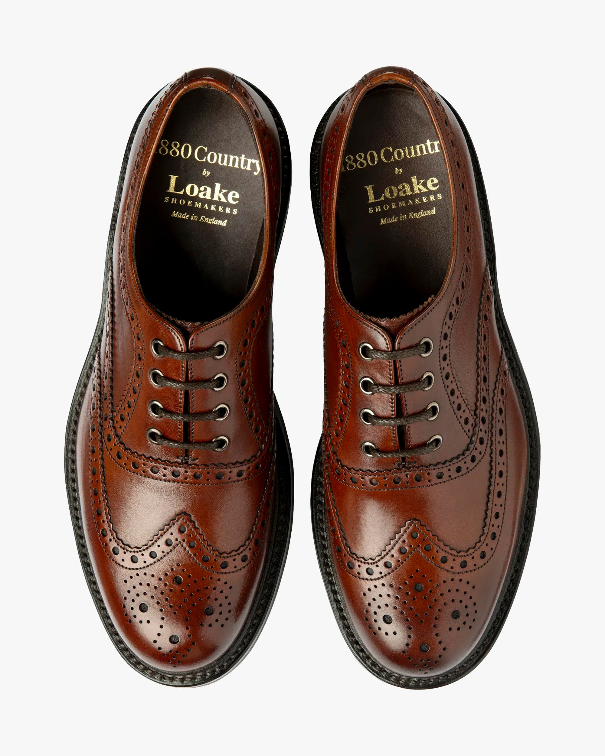 Loake 1880 Country Edward Brogue Oxford - Mahogany