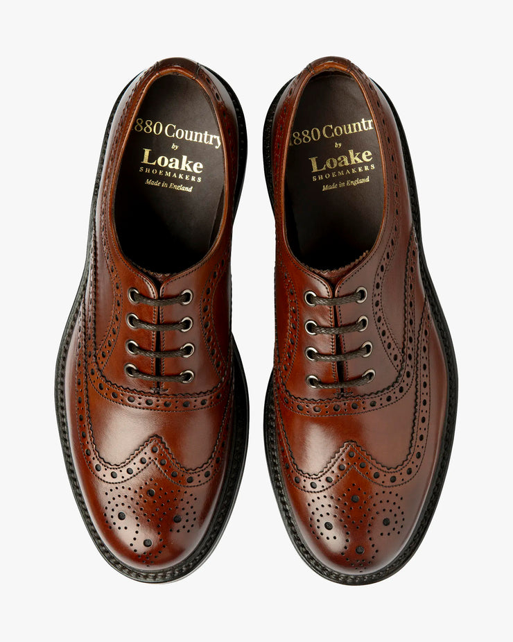 Loake 1880 Country Edward Brogue Oxford - Mahogany | Loake Shoemakers Shoes | JEANSTORE