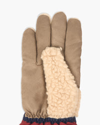 Elmer Teddy 5-Finger Gloves - Beige / Wine | Elmer Gloves Gloves | JEANSTORE