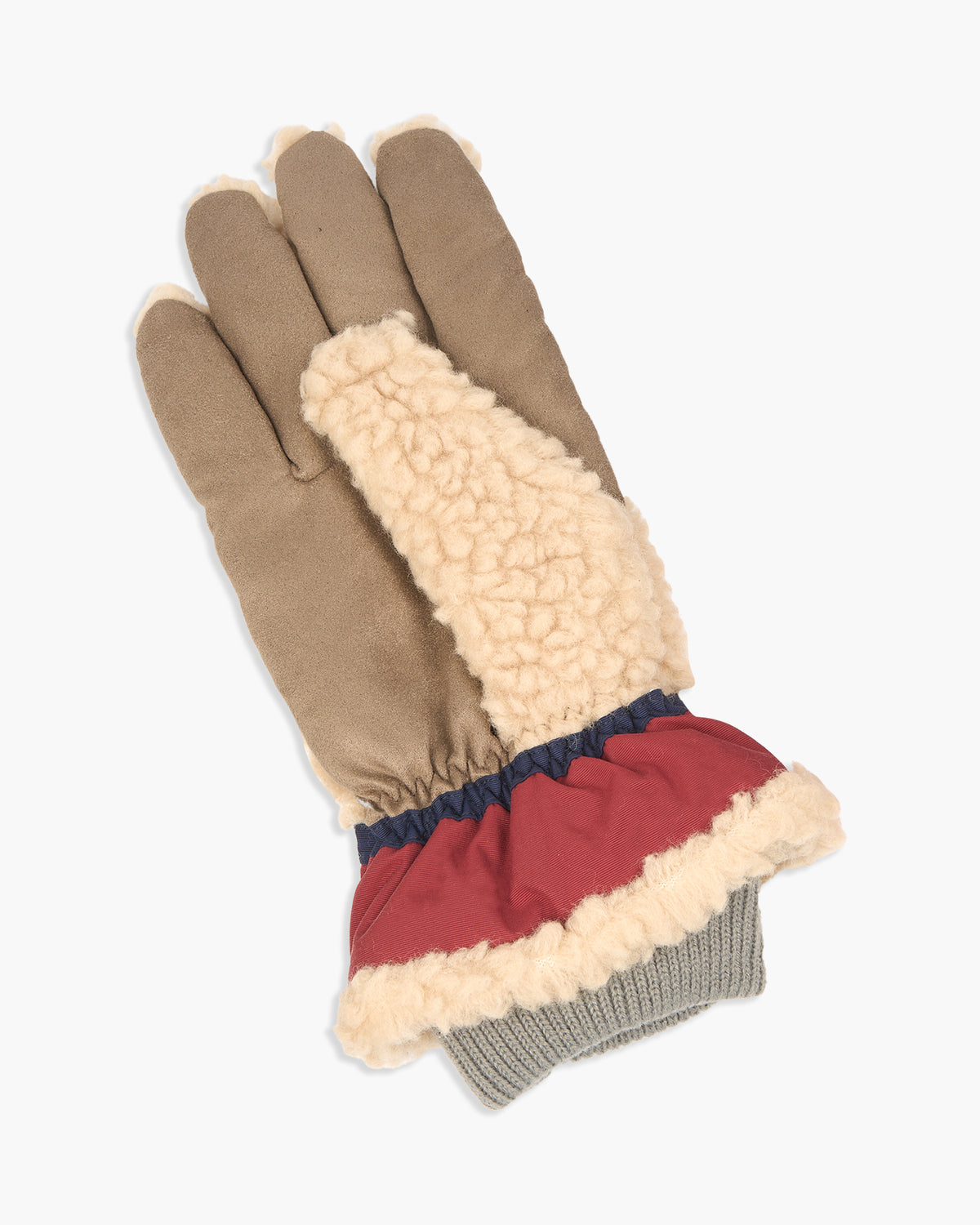 Elmer Teddy 5-Finger Gloves - Beige / Wine | Elmer Gloves Gloves | JEANSTORE