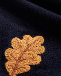 Portuguese Flannel Embroidery Flannel Shirt - Navy