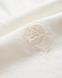 Portuguese Flannel Embroidery Nature Ramie Shirt - Ecru