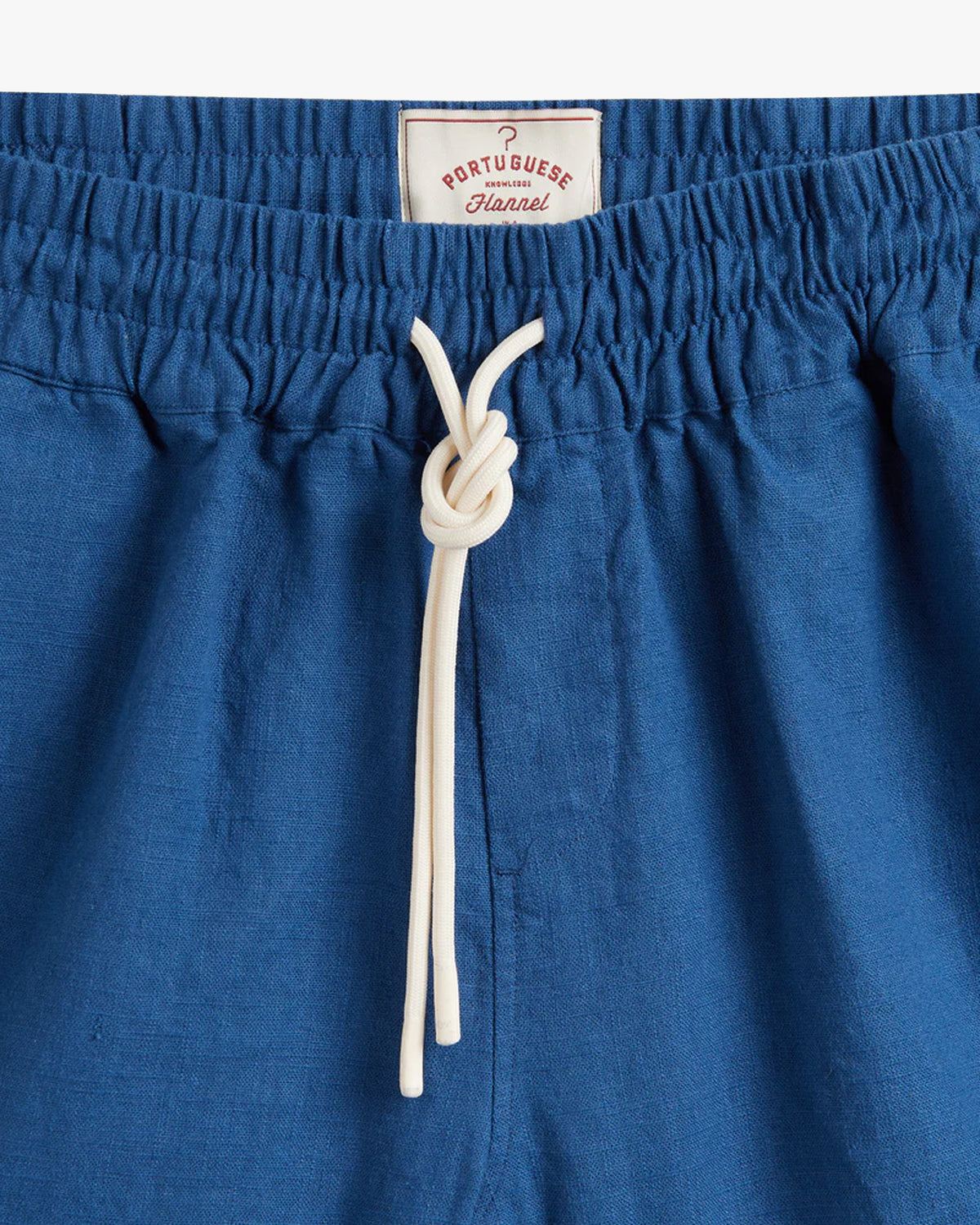 Portuguese Flannel Embroidery Nature Ramie Shorts - Blue
