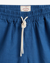 Portuguese Flannel Embroidery Nature Ramie Shorts - Blue