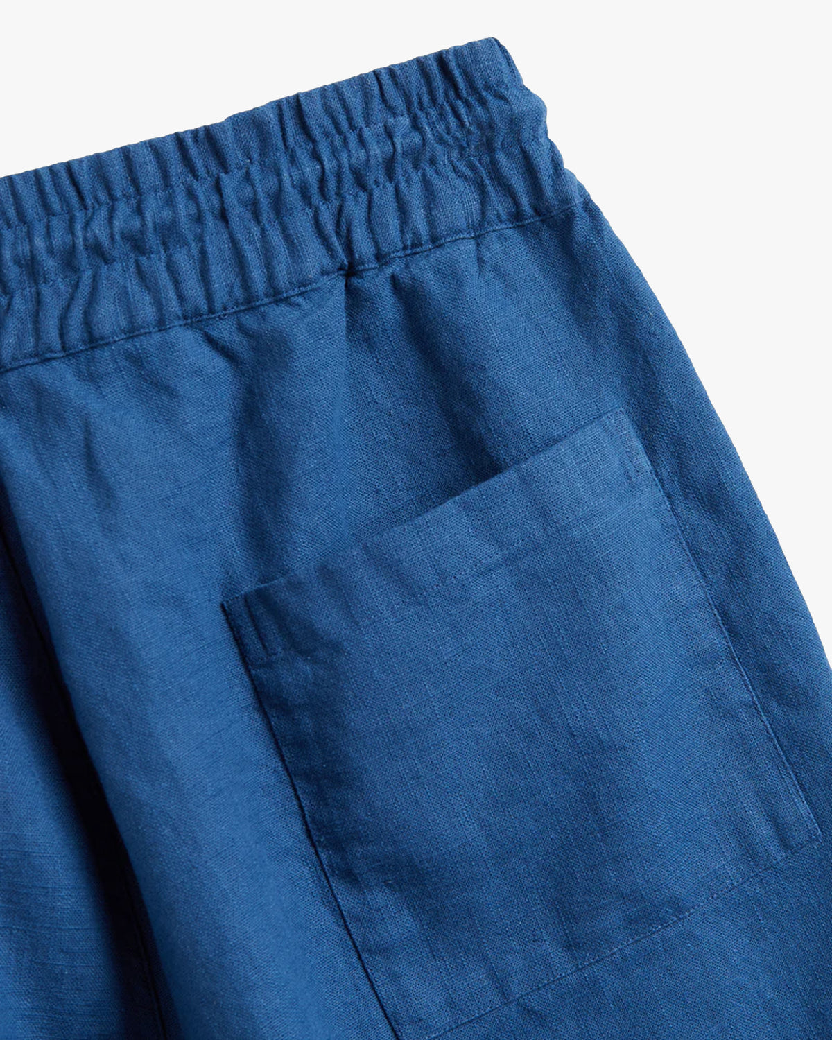Portuguese Flannel Embroidery Nature Ramie Shorts - Blue