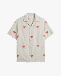 Portuguese Flannel Red Bouquet Shirt - Ecru / Red | Portuguese Flannel Shirts | JEANSTORE