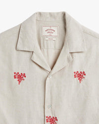 Portuguese Flannel Red Bouquet Shirt - Ecru / Red | Portuguese Flannel Shirts | JEANSTORE