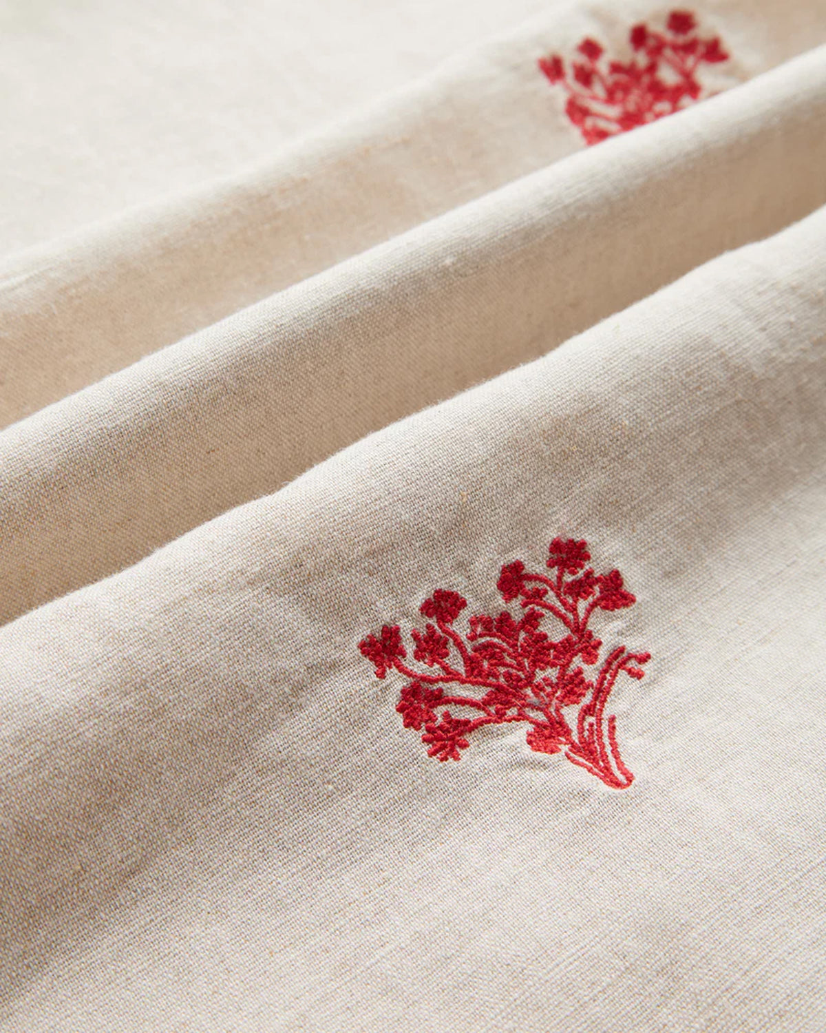 Portuguese Flannel Red Bouquet Shirt - Ecru / Red | Portuguese Flannel Shirts | JEANSTORE