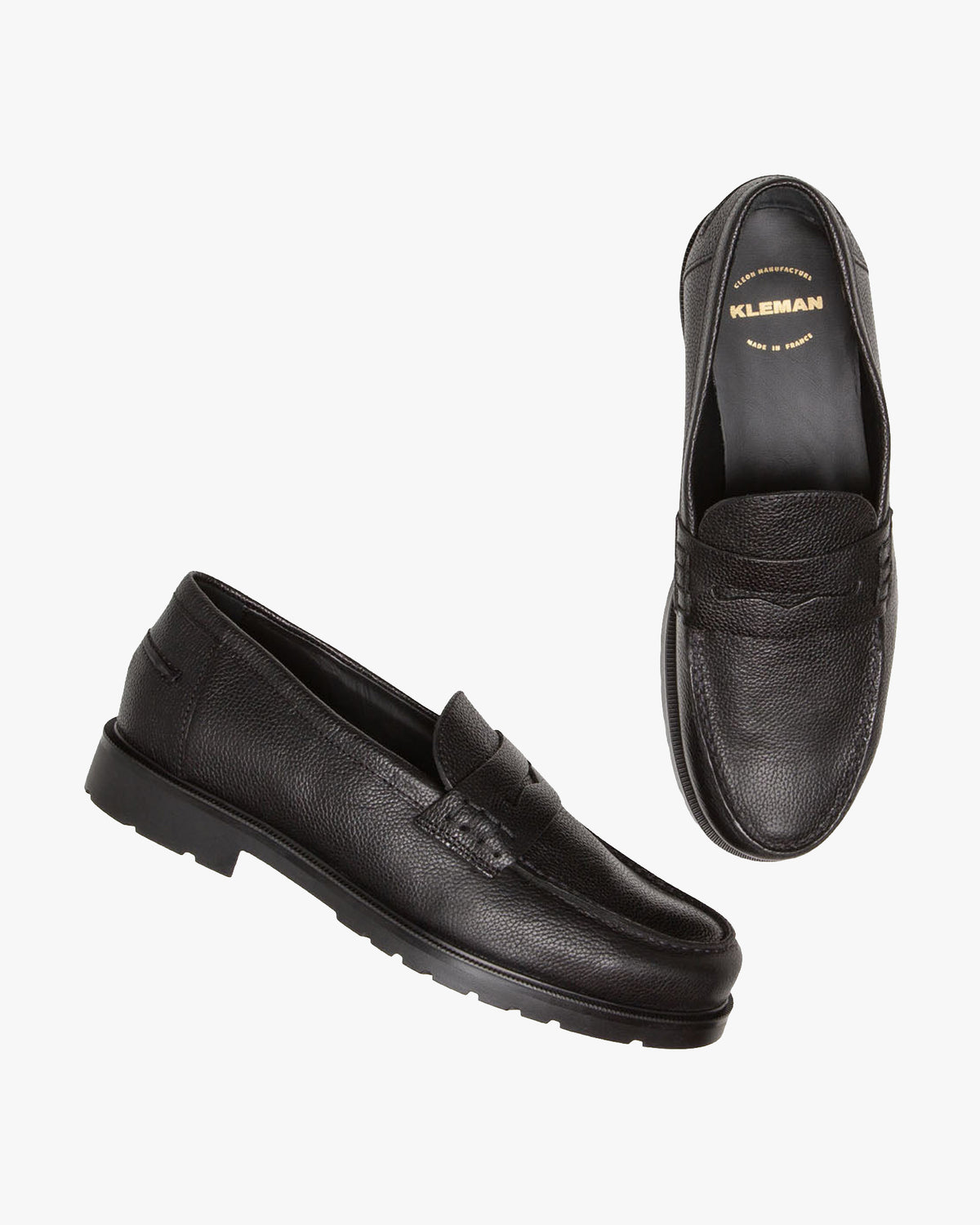 Kleman Escale G VGT Leather Loafers - Noir