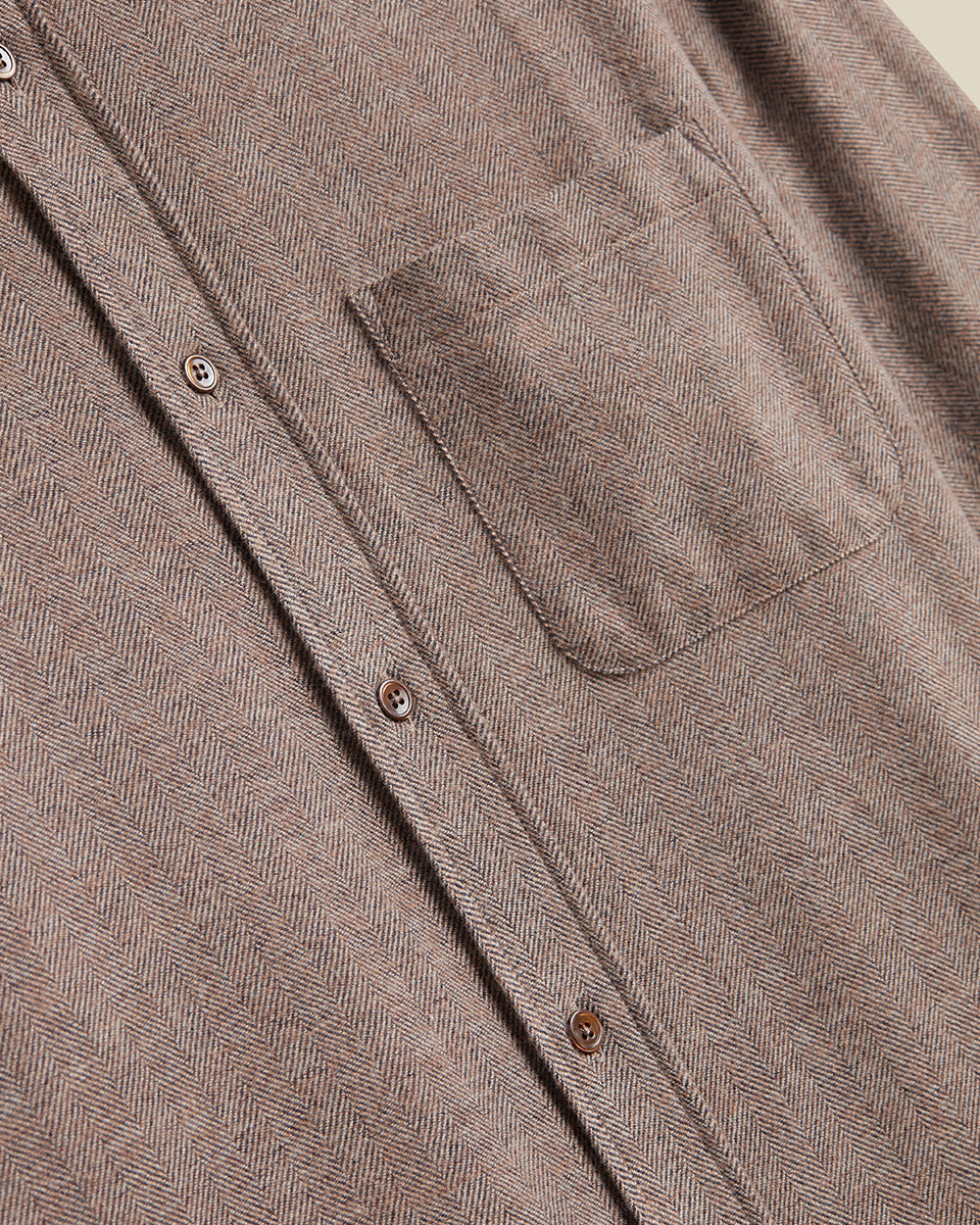 Portuguese Flannel Espiga Shirt - Brown