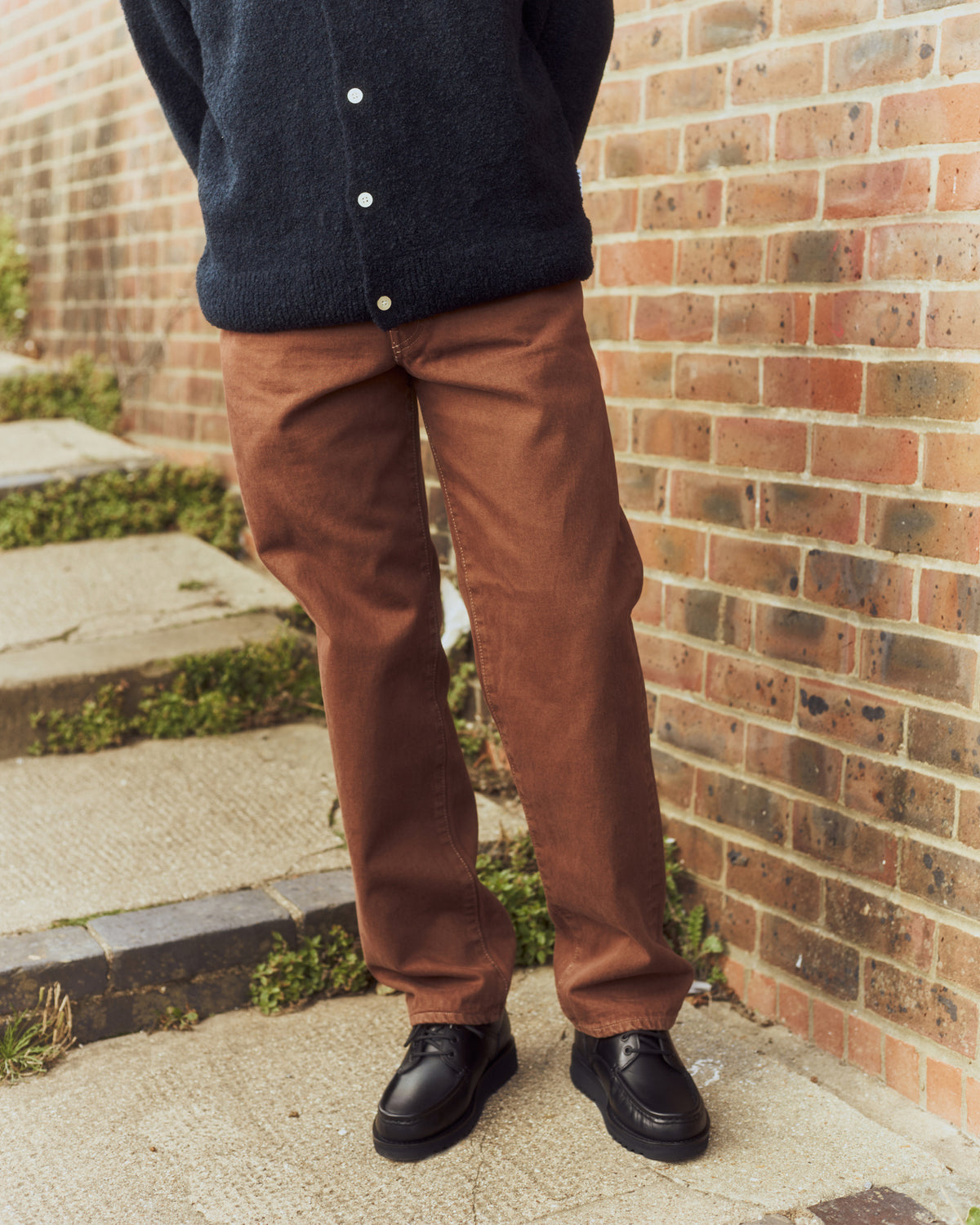 Edwin Made in Japan Loose Fit Mens Jeans - 14oz Kurabo Natural Red Selvage Denim / Brown Overdyed