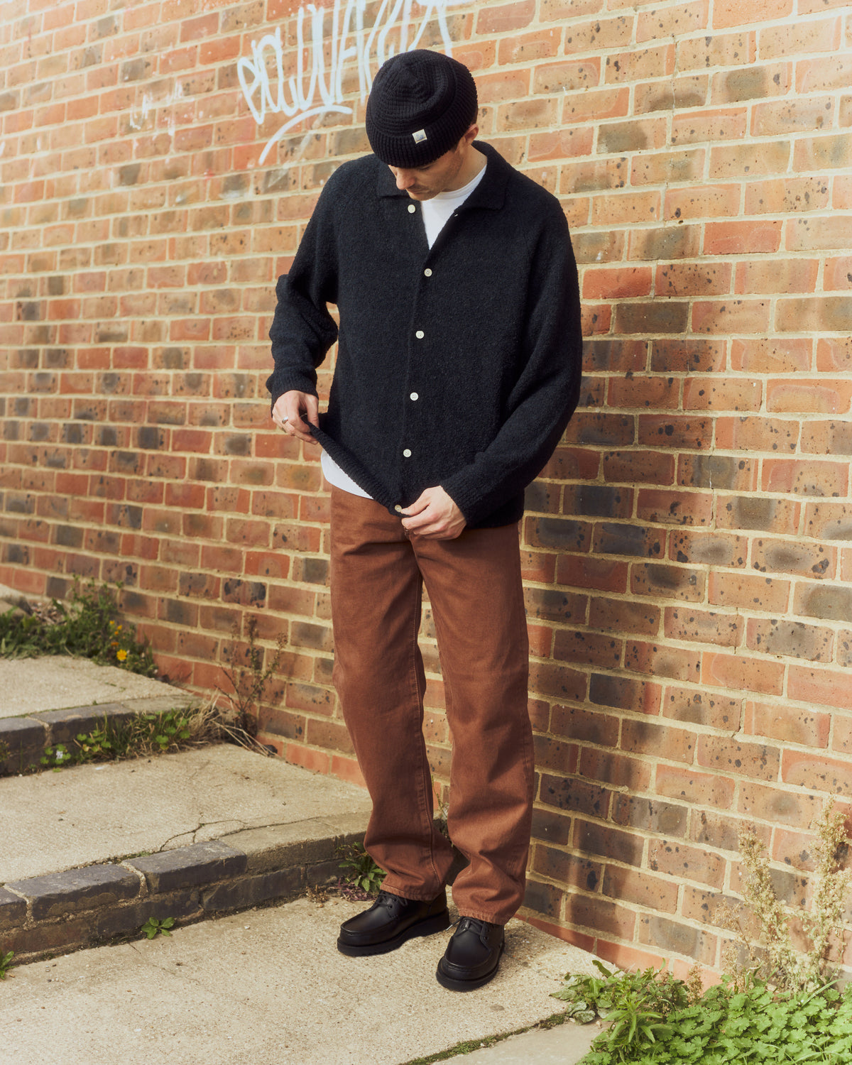 Edwin Made in Japan Loose Fit Mens Jeans - 14oz Kurabo Natural Red Selvage Denim / Brown Overdyed