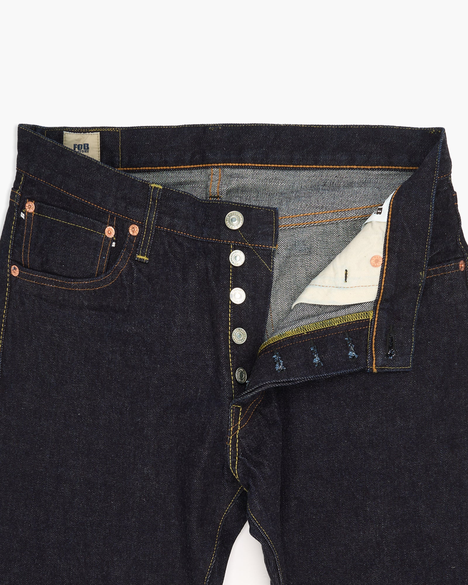 FOB Factory F151-23 14.75oz Supima Selvedge XX 5P Slim Straight Mens J
