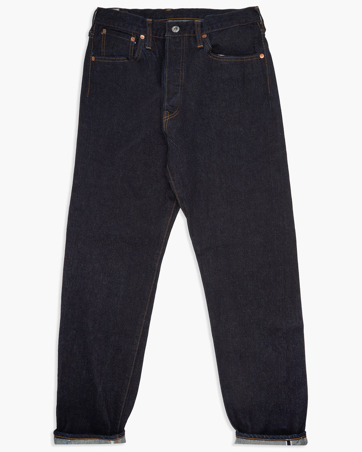 FOB Factory F165 14.75oz Supima Selvedge XX Garage Denim Relaxed Tapered Mens Jeans - Onewash