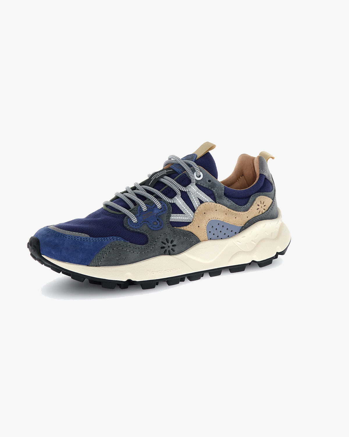 Flower Mountain Yamano 3 Suede & Canvas - Navy / Anthracite | Flower Mountain Trainers | JEANSTORE