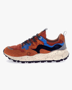 Flower Mountain Yamano 3 Suede & Nylon Squared - Warm Coral / Deep Blue / Black
