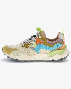 Flower Mountain Womens Yamano 3 Suede & Nylon - Cream / Milk / Light Blue