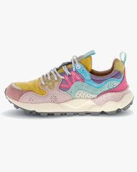 Flower Mountain Womens Yamano 3 Suede & Nylon - Pink / Ocher / Light Pink