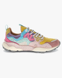 Flower Mountain Womens Yamano 3 Suede & Nylon - Pink / Ocher / Light Pink