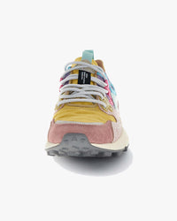 Flower Mountain Womens Yamano 3 Suede & Nylon - Pink / Ocher / Light Pink