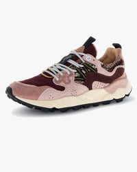 Flower Mountain Womens Yamano 3 Suede & Wool Knit - Purple / Pink / Brown