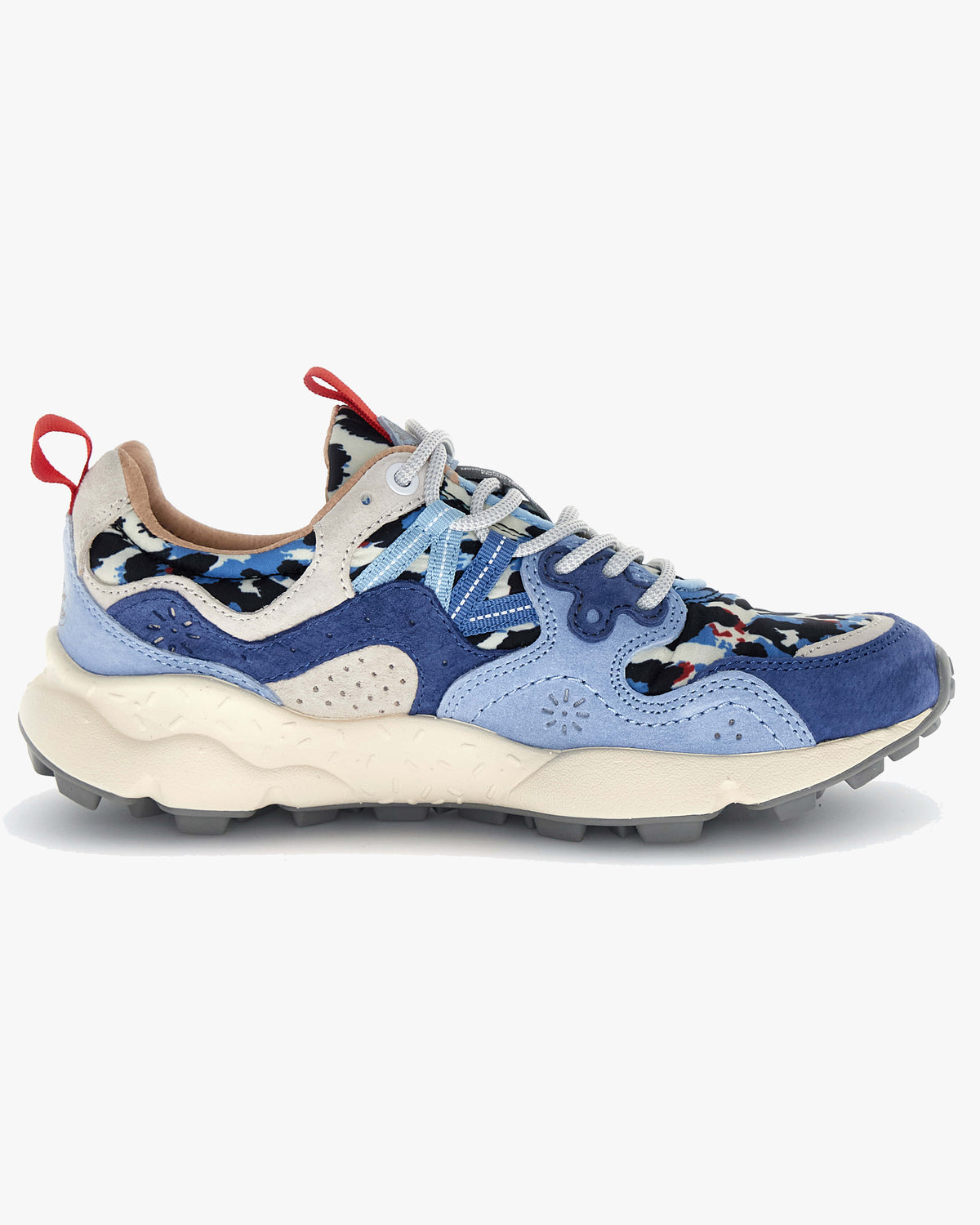Flower Mountain Womens Yamano 3 Suede & Nylon Camo - Light Blue / Azure