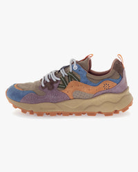 Flower Mountain Yamano 3 Suede & Nylon - Petrol / Grey / Light Papaya | Flower Mountain Trainers | JEANSTORE