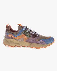 Flower Mountain Yamano 3 Suede & Nylon - Petrol / Grey / Light Papaya | Flower Mountain Trainers | JEANSTORE