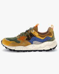 Flower Mountain Yamano 3 Suede & Nylon - Yellow / Khaki / Beige | Flower Mountain Trainers | JEANSTORE