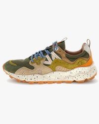 Flower Mountain Yamano 3 Suede & Canvas - Military / Taupe | Flower Mountain Trainers | JEANSTORE