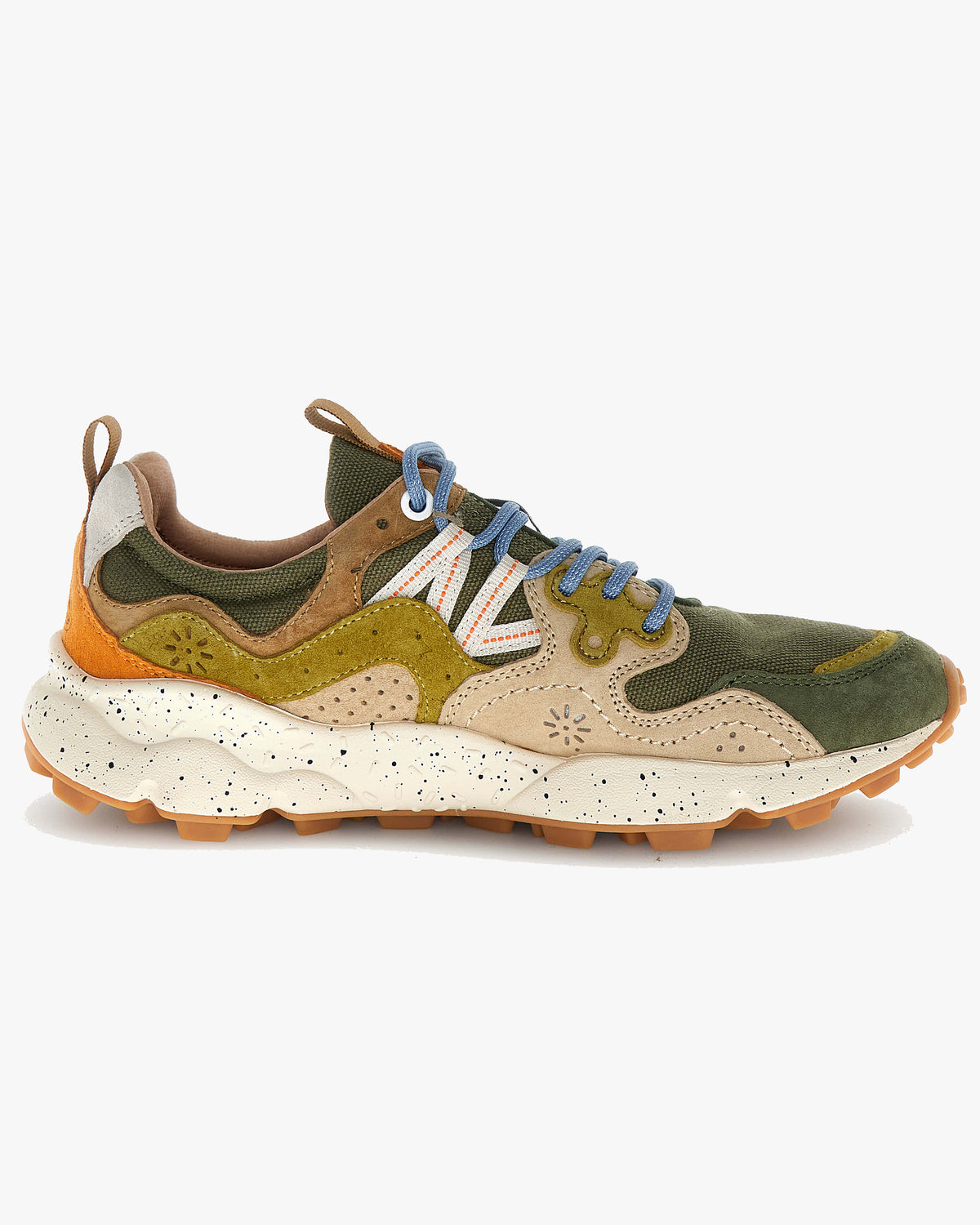 Flower Mountain Yamano 3 Suede & Canvas - Military / Taupe | Flower Mountain Trainers | JEANSTORE