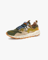 Flower Mountain Yamano 3 Suede & Canvas - Military / Taupe | Flower Mountain Trainers | JEANSTORE
