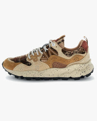 Flower Mountain Yamano 3 Suede & Nylon - Light Brown / Cream / Brown | Flower Mountain Trainers | Jeanstore