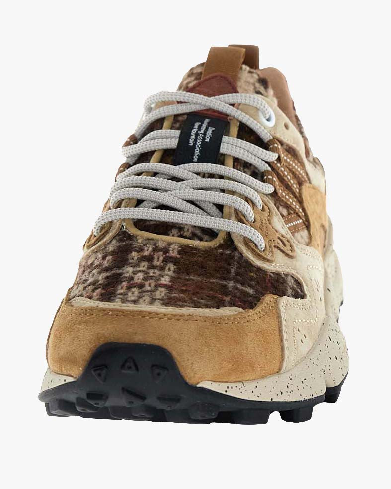 Flower Mountain Yamano 3 Suede & Nylon - Light Brown / Cream / Brown | Flower Mountain Trainers | Jeanstore