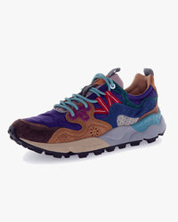 Flower Mountain Yamano 3 Suede & Nylon Squared - Anthracite / Mud / Deep Blue | Flower Mountain Trainers | JEANSTORE