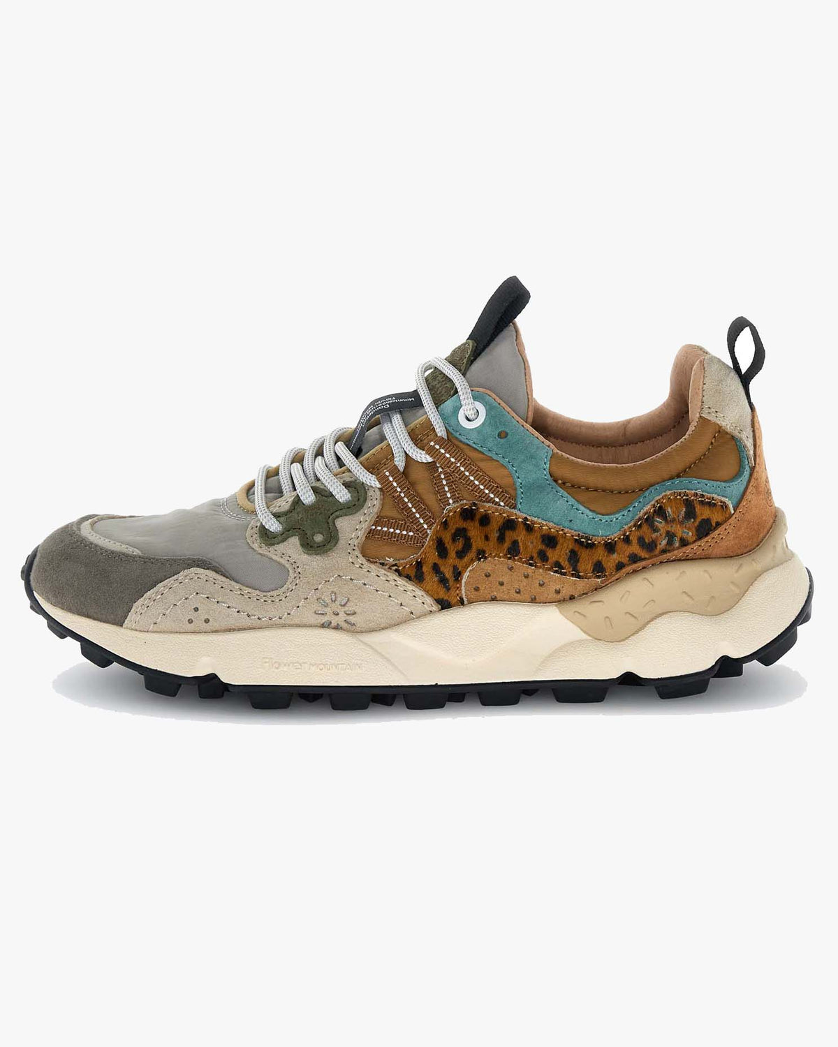 Flower Mountain Womens Yamano 3 Suede & Pony Hair - Taupe / Beige / Copper