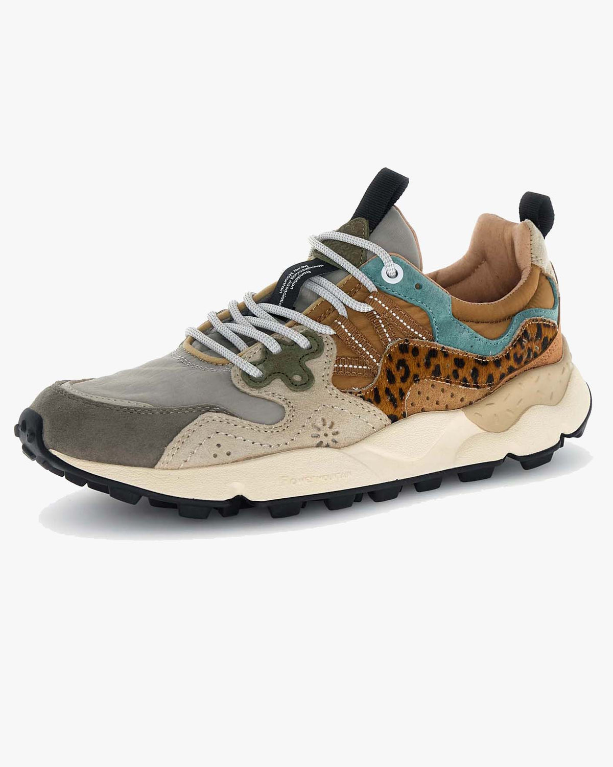 Flower Mountain Womens Yamano 3 Suede & Pony Hair - Taupe / Beige / Copper