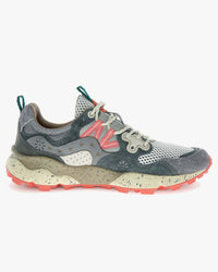 Flower Mountain Yamano 3 Suede & Mesh - Grey / Anthracite / Rose | Flower Mountain Trainers | Jeanstore