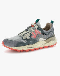 Flower Mountain Yamano 3 Suede & Mesh - Grey / Anthracite / Rose | Flower Mountain Trainers | Jeanstore