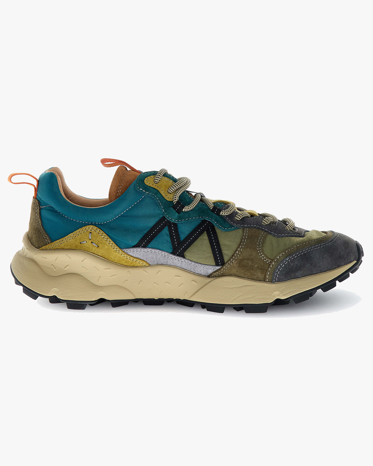 Flower Mountain Lenzan Suede & Nylon - Anthracite / Military / Petrol | Flower Mountain Trainers | JEANSTORE