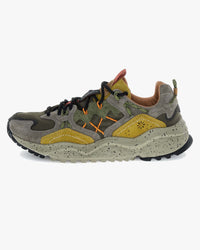 Flower Mountain Yamabushi Suede & Nylon Ripstop - Mud / Dark Brown / Acid
