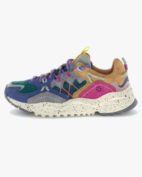 Flower Mountain Womens Yamabushi Suede & Nylon Ripstop - Anthracite / Green / Purple