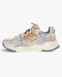 Flower Mountain Womens Yamabushi Suede & Nylon Ripstop - Off White / Pale Lilac