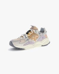 Flower Mountain Womens Yamabushi Suede & Nylon Ripstop - Off White / Pale Lilac