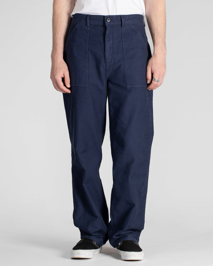 Stan Ray Fat Pant Loose Fit Fatigues - Navy Sateen